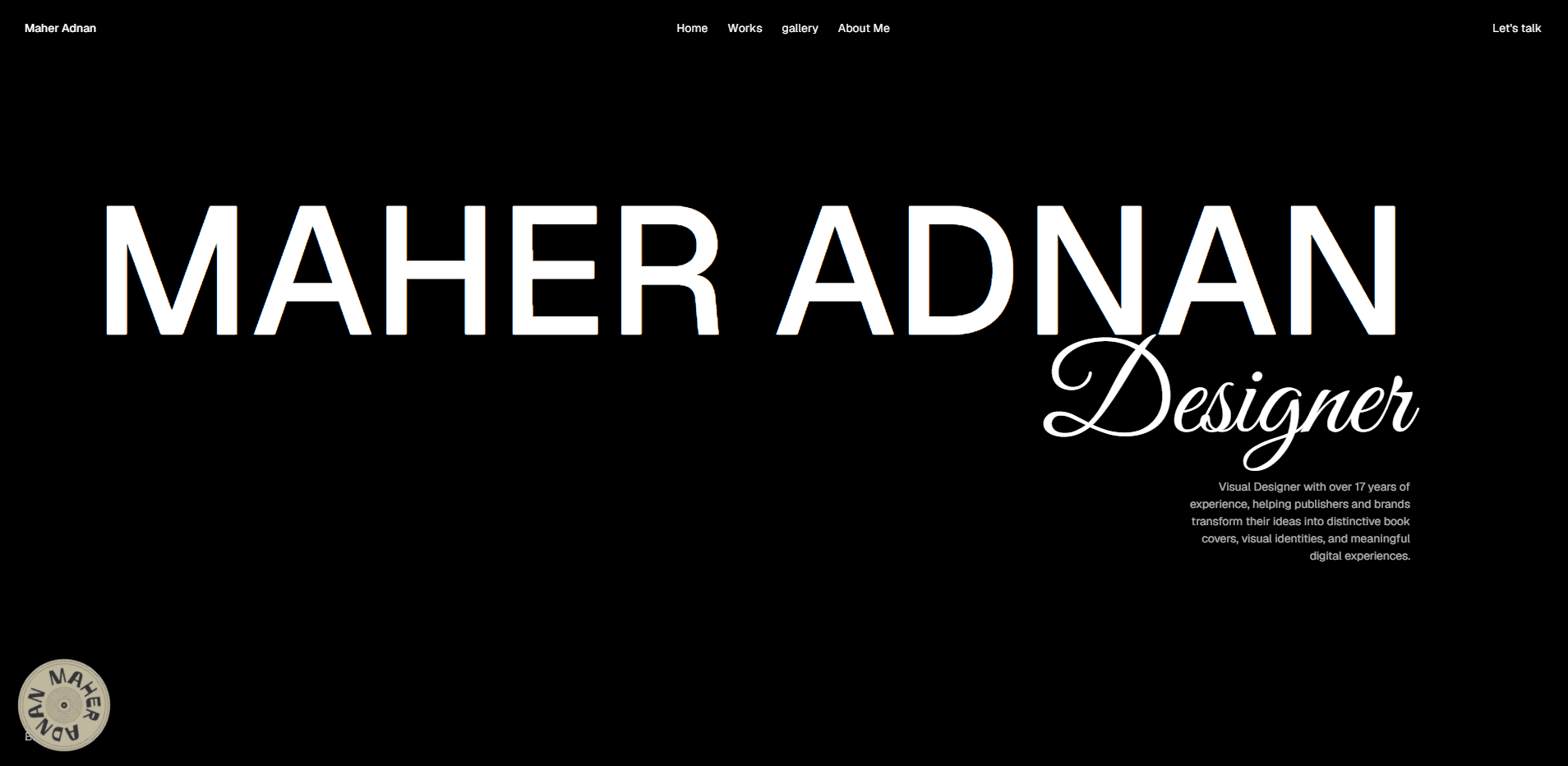 Designer Portfolio - Maher Adnan